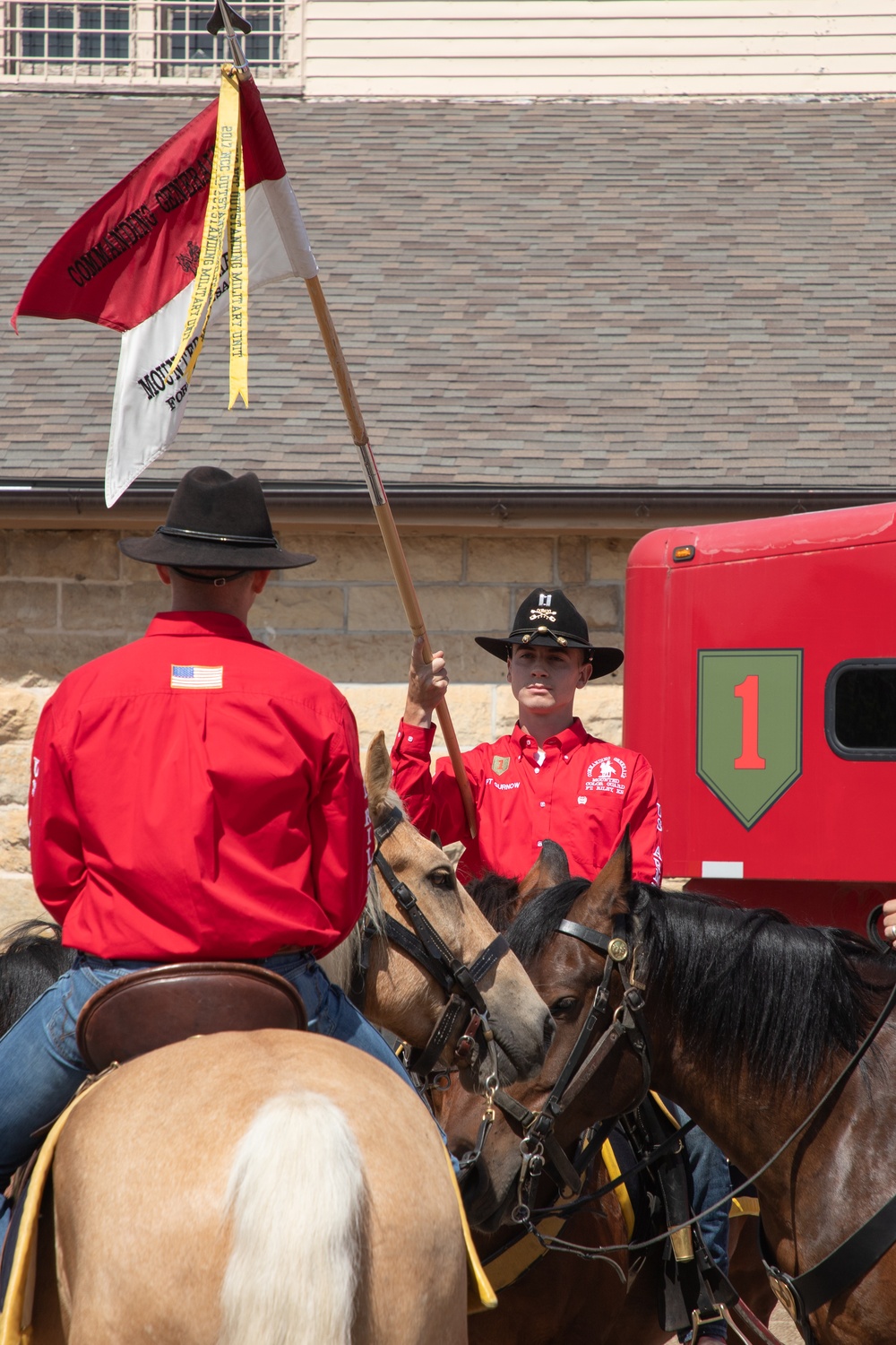 1st Infantry Division's Commanding General's Mounted Color Guard Change of Command Ceremony