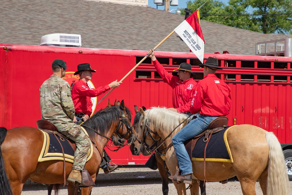 1st Infantry Division's Commanding General's Mounted Color Guard Change of Command Ceremony