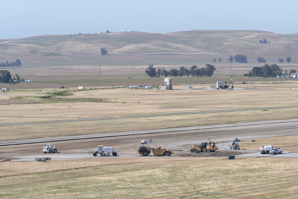 Runway construction at Travis AFB