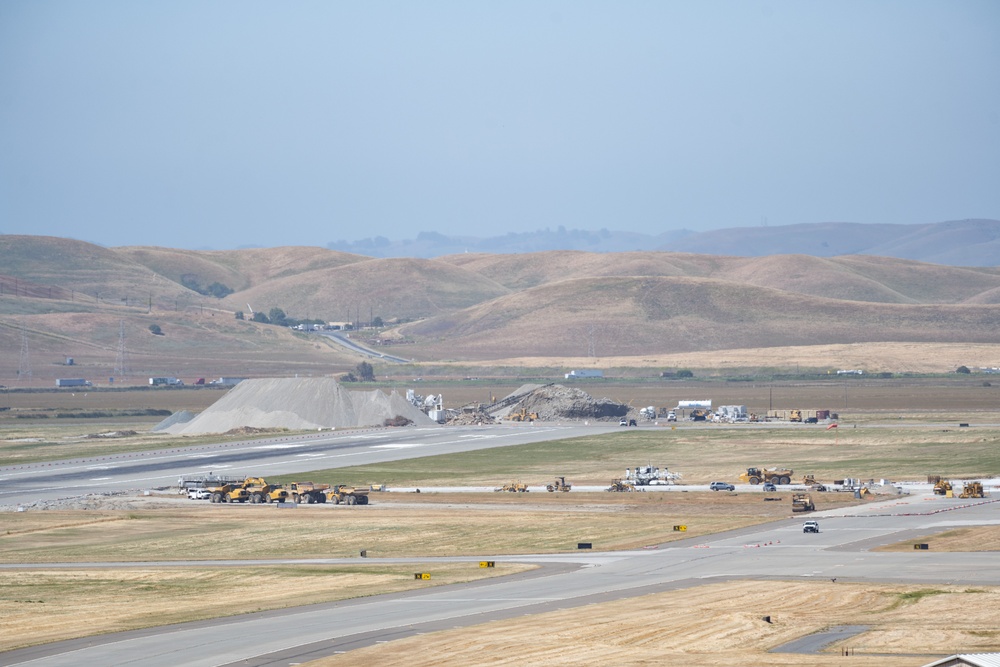 Runway construction at Travis AFB