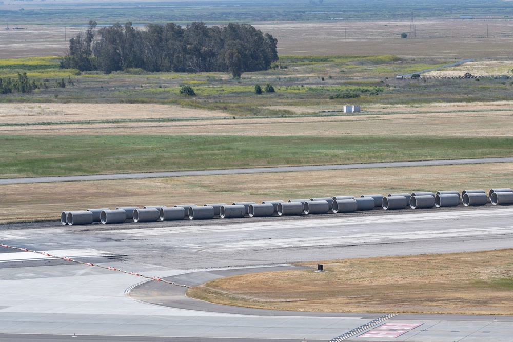 Runway construction at Travis AFB