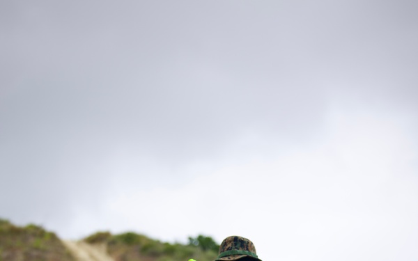 HQ Bn. Marines hike it out