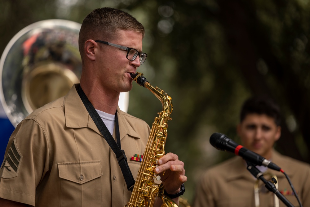LA Fleet Week 2024: 1st Marine Division Band plays at Mission Hills ceremony