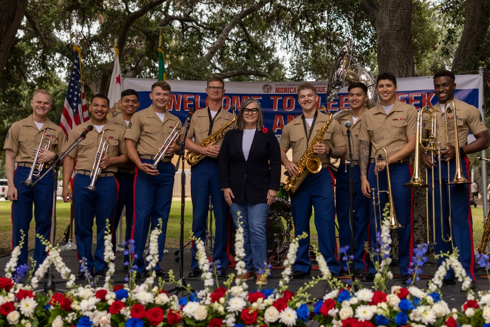 LA Fleet Week 2024: 1st Marine Division Band plays at Mission Hills Ceremony