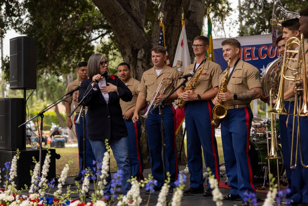 LA Fleet Week 2024: 1st Marine Division Band plays at Mission Hills Ceremony