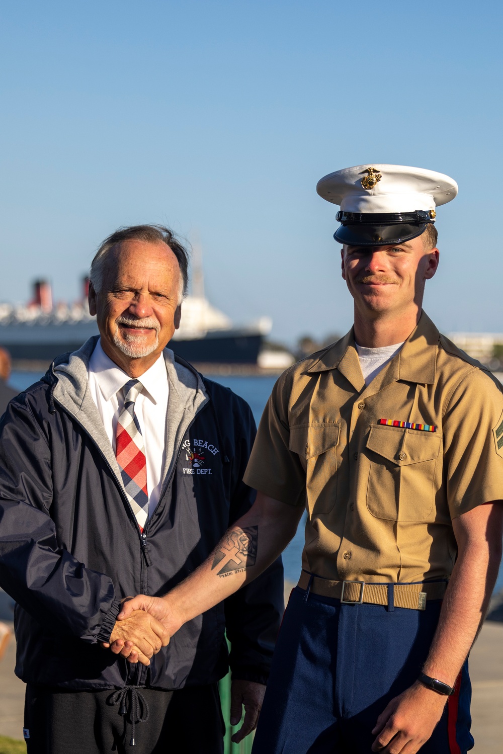 LA Fleet Week 2024: U.S. Marines participate in Long Beach Navy memorial