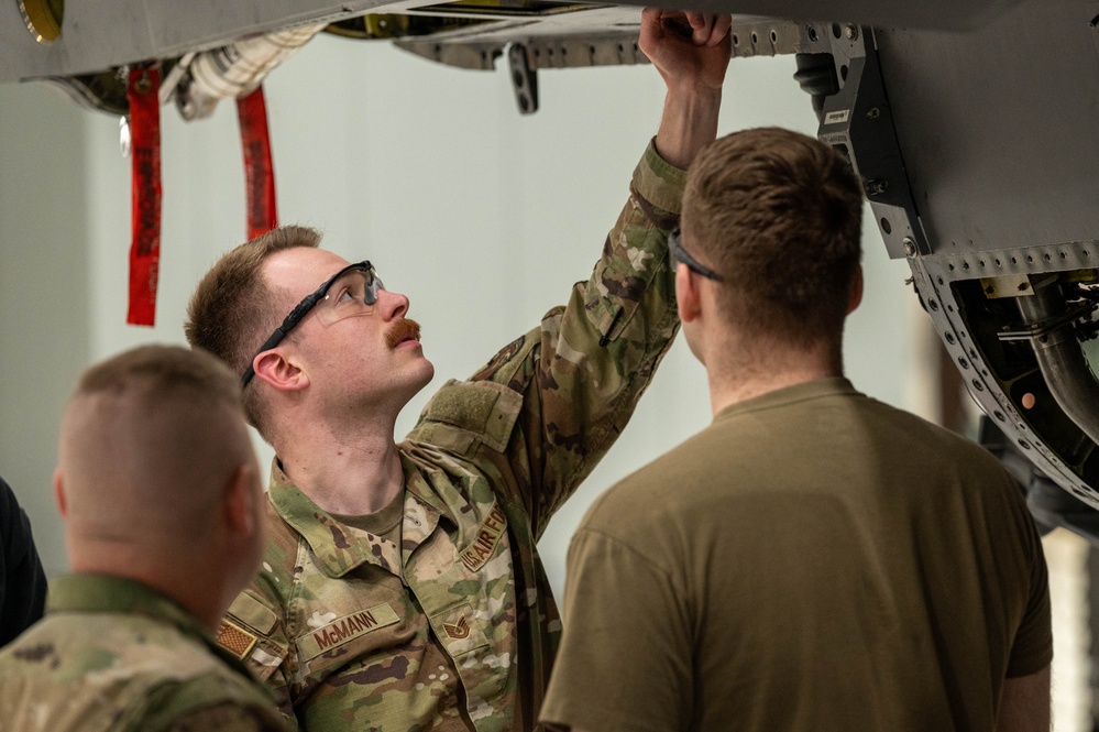 354th Maintenance Squadron performs phase inspection