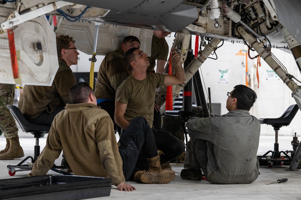 354th Maintenance Squadron performs phase inspection