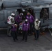 Sailors participate in a medical emergency drill aboard Abraham Lincoln