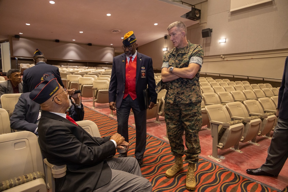 Montford Point Marines host the movie premier of “Triumph over Prejudice; The Montford Point Marines” on Camp Pendleton