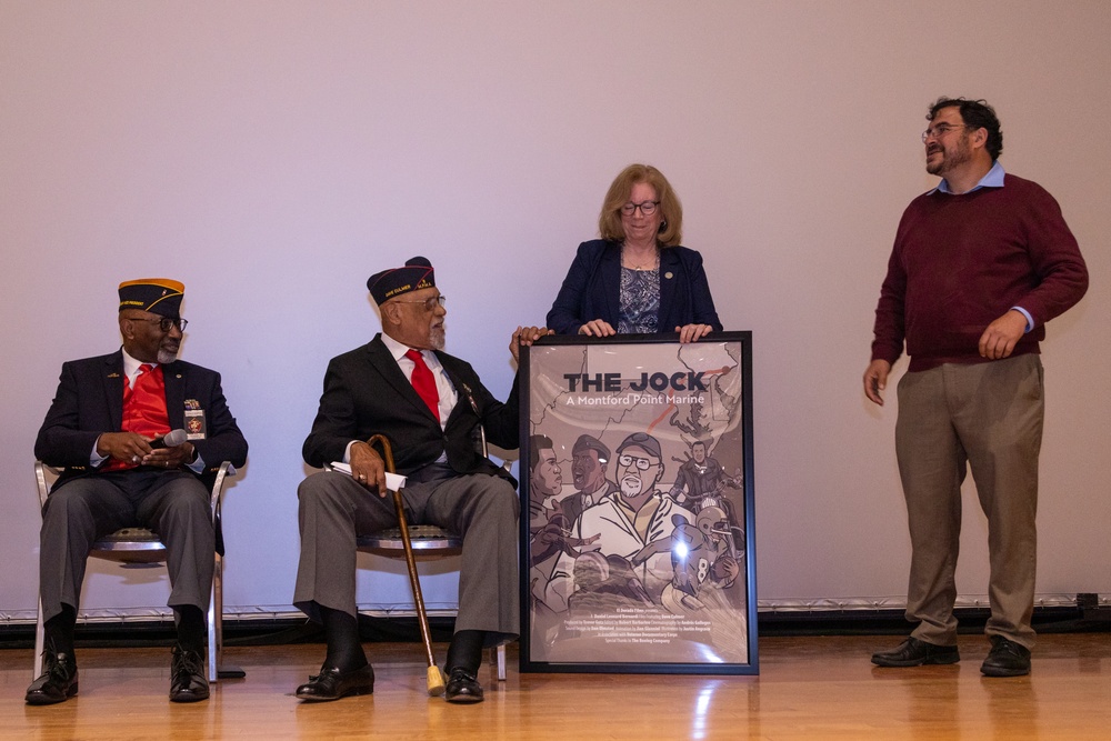 Montford Point Marines host the movie premier of “Triumph over Prejudice; The Montford Point Marines” on Camp Pendleton