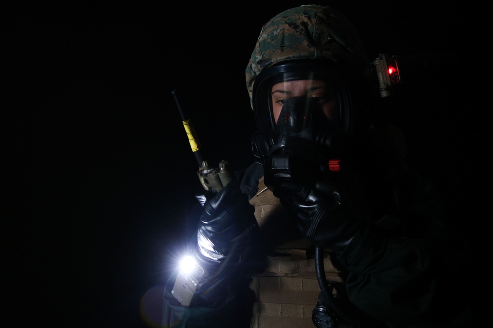 Marines Execute MOUT Clearing Procedures in Simulated CBRN Environment