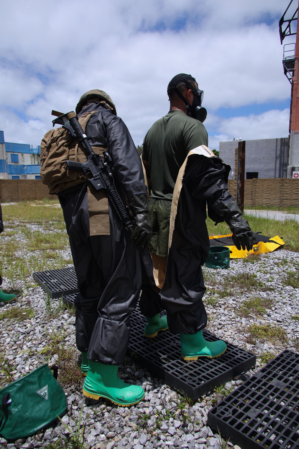 Marines Execute MOUT Clearing Procedures in Simulated CBRN Environment