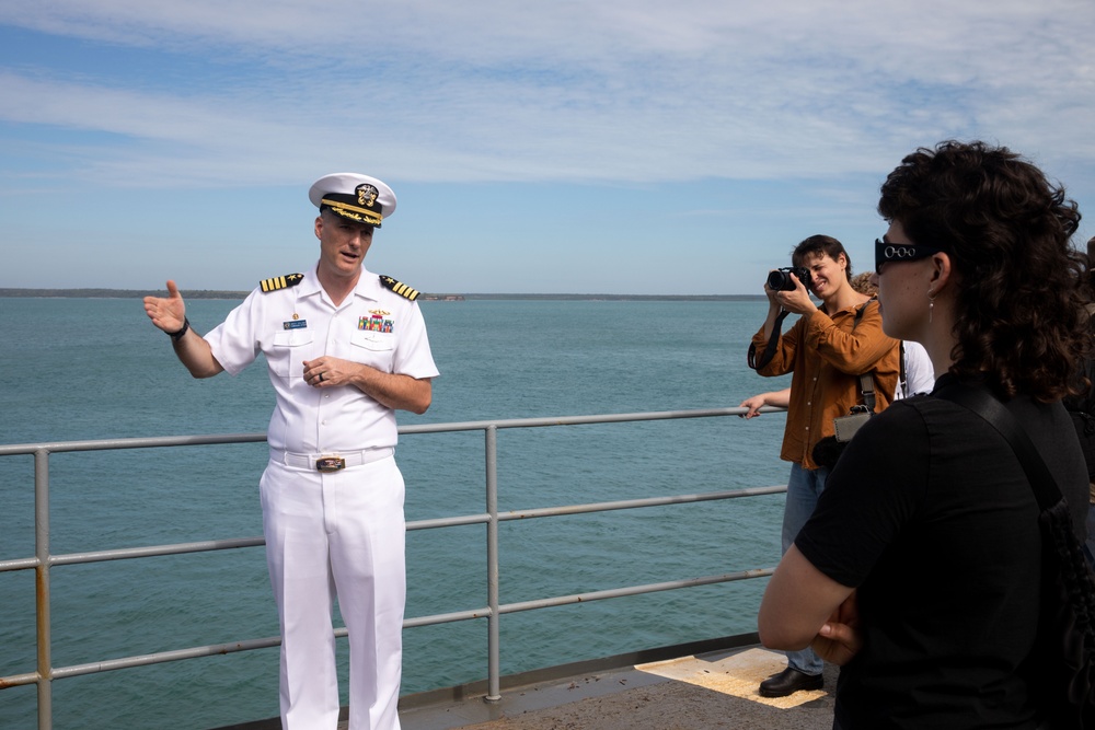 Emory S. Land hosts a Media Availability in Darwin, Australia