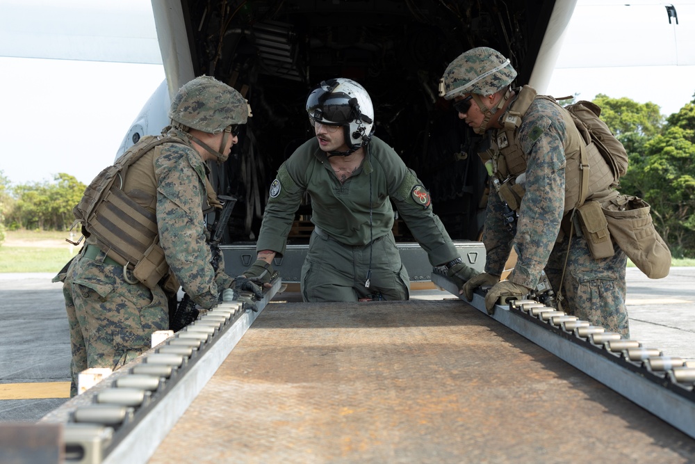 3/12 and VMM-265 Rehearse Aerial HIMARS Resupply