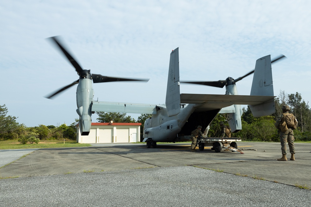 3/12 and VMM-265 Rehearse Aerial HIMARS Resupply