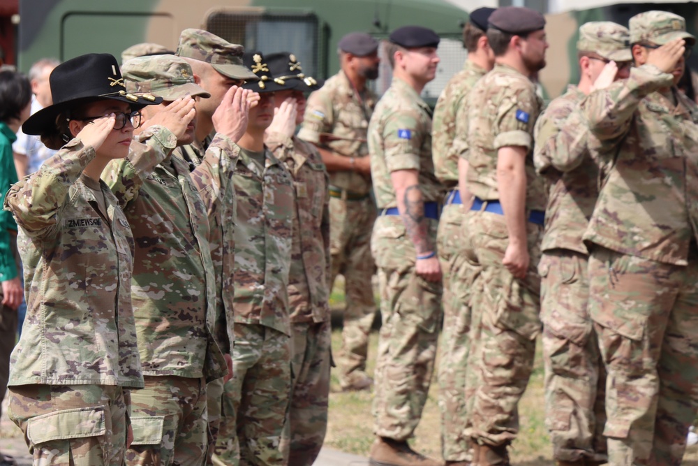 U.S. Army element of NATO’s Forward Land Forces Battle Group Poland conducts Handover Takeover at Bemowo Piskie Training Area