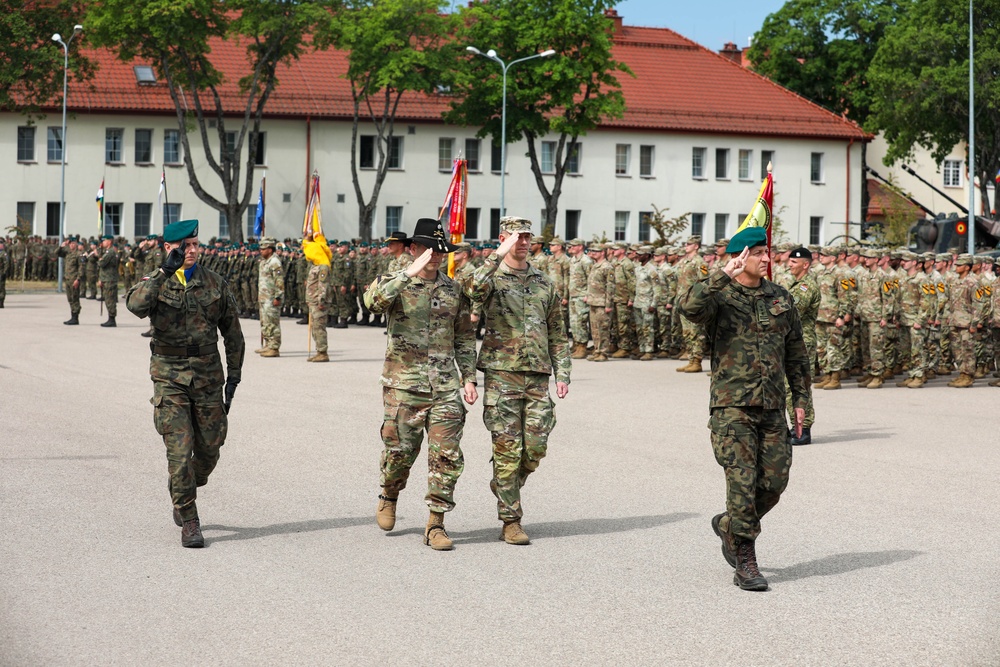 U.S. Army element of NATO’s Forward Land Forces Battle Group Poland conducts Handover Takeover at Bemowo Piskie Training Area