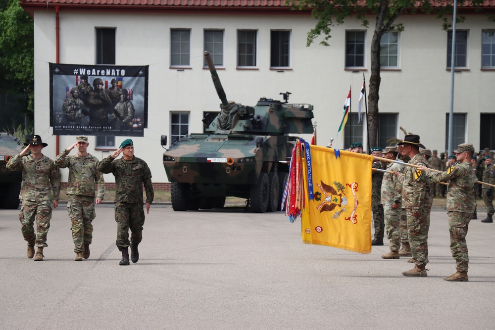 U.S. Army element of NATO’s Forward Land Forces Battle Group Poland conducts Handover Takeover at Bemowo Piskie Training Area