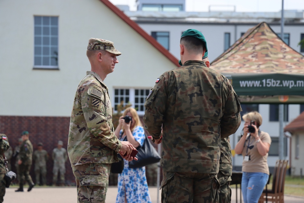 U.S. Army element of NATO’s Forward Land Forces Battle Group Poland conducts Handover Takeover at Bemowo Piskie Training Area