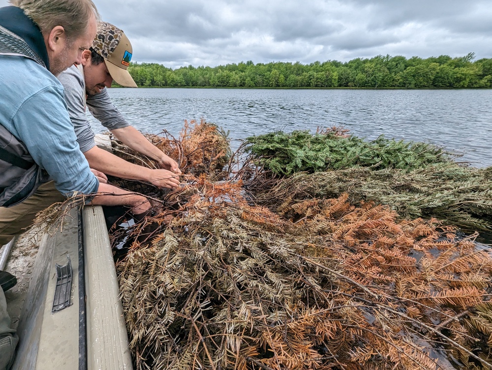 Fort Drum Natural Resources improving Indian Lake ecosystem with artificial fish habitats