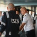Coast Guard members conduct cruise inspection