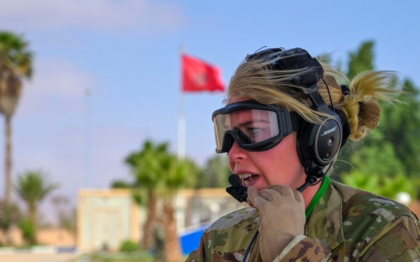 Loadmasters hot-pit refuel at African Lion 24