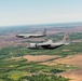 Illinois Air National Guard C-130H Hercules and KC-135R Stratotanker fly over Springfield, Ill., May 1, 2024