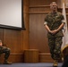 U.S. Marines with MCOTEA host a change of command ceremony