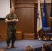 U.S. Marines with MCOTEA host a change of command ceremony