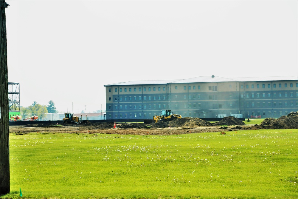 Groundwork for construction of a fourth, $27.3 million barracks project underway at Fort McCoy