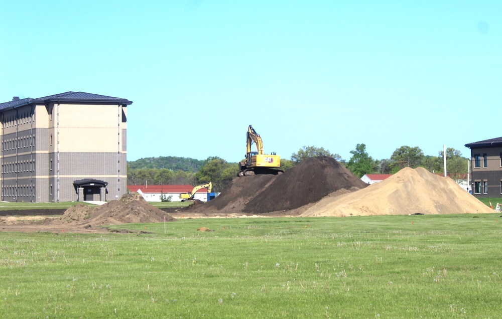 Groundwork for construction of a fourth, $27.3 million barracks project underway at Fort McCoy