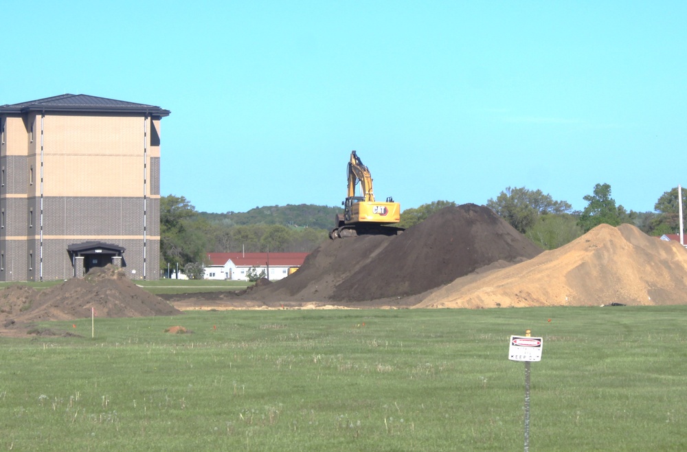 Groundwork for construction of a fourth, $27.3 million barracks project underway at Fort McCoy