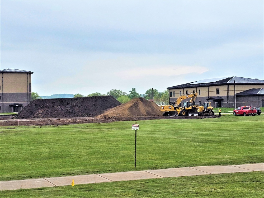 Groundwork for construction of a fourth, $27.3 million barracks project underway at Fort McCoy