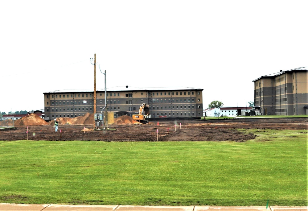 Groundwork for construction of a fourth, $27.3 million barracks project underway at Fort McCoy