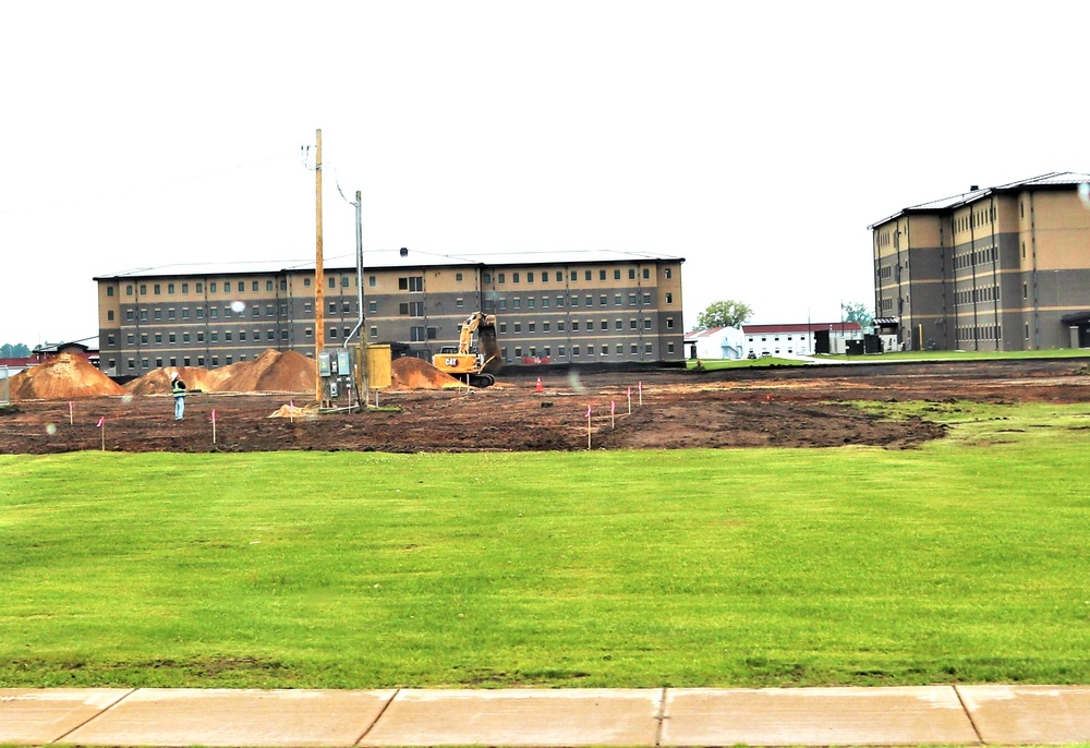 Groundwork for construction of a fourth, $27.3 million barracks project underway at Fort McCoy