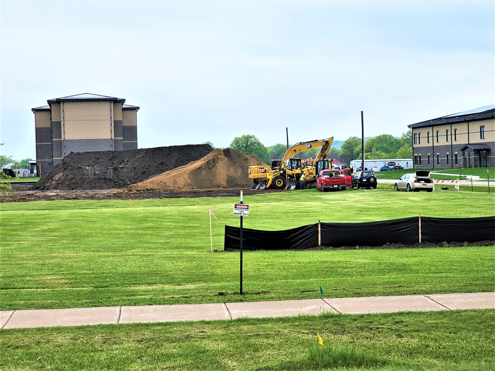 Groundwork for construction of a fourth, $27.3 million barracks project underway at Fort McCoy