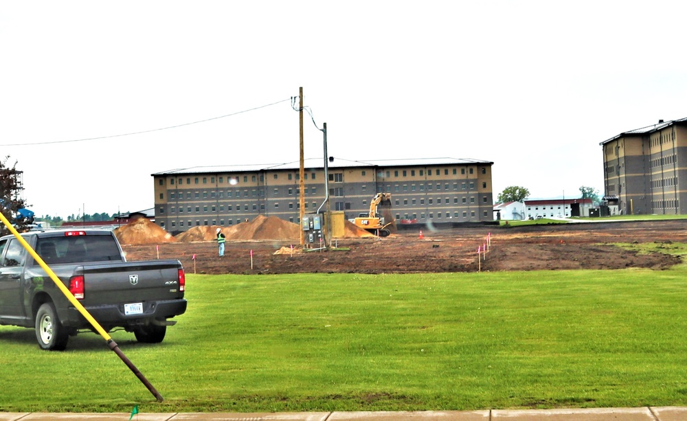Groundwork for construction of a fourth, $27.3 million barracks project underway at Fort McCoy