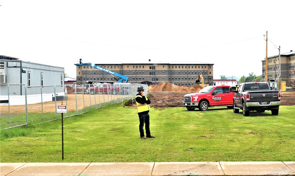 Groundwork for construction of a fourth, $27.3 million barracks project underway at Fort McCoy