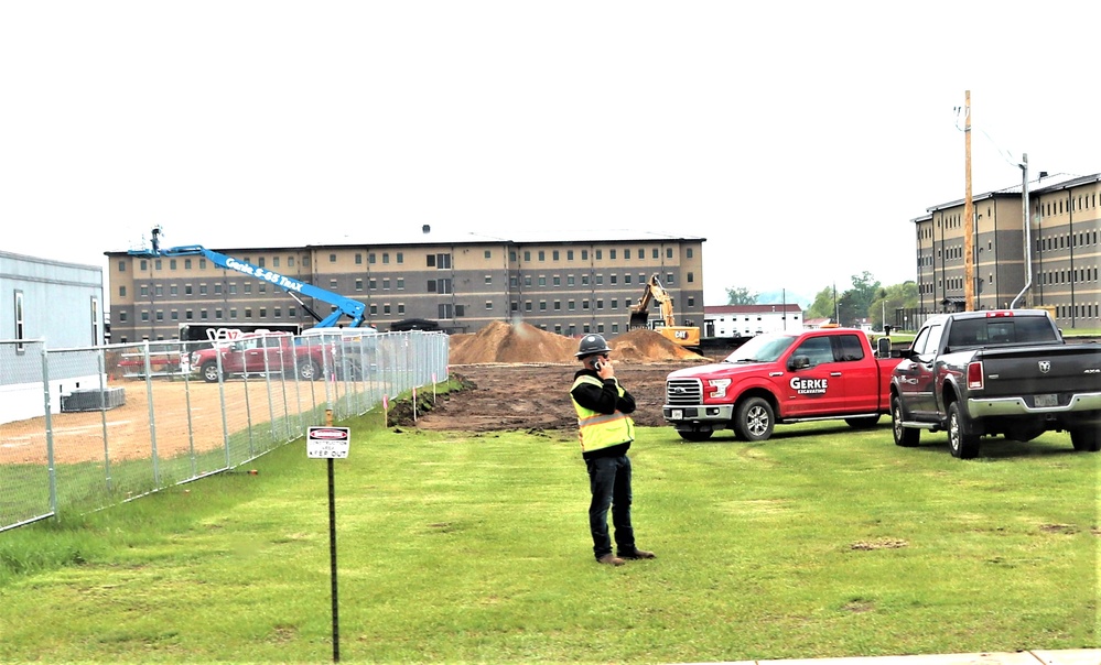 Groundwork for construction of a fourth, $27.3 million barracks project underway at Fort McCoy