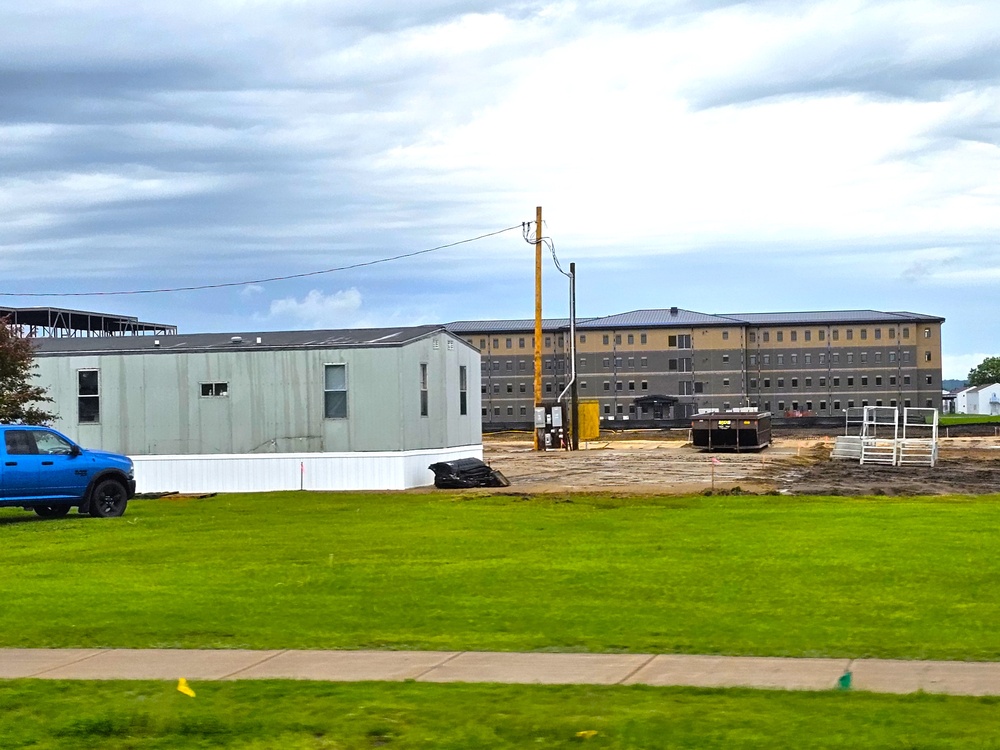 Groundwork for construction of a fourth, $27.3 million barracks project underway at Fort McCoy