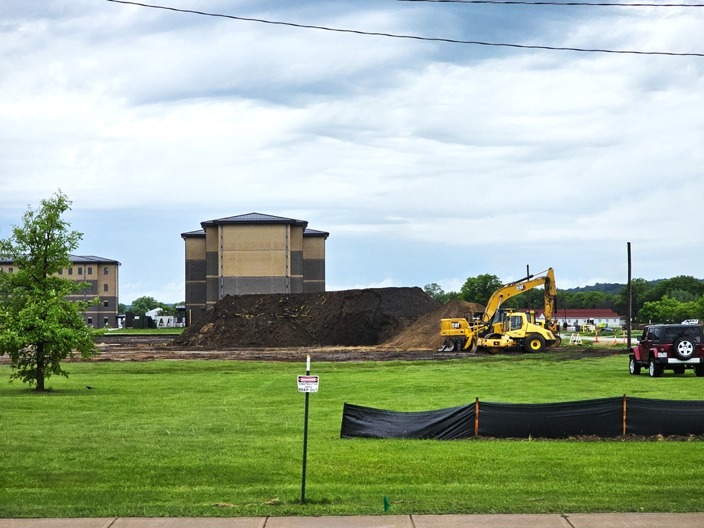 Groundwork for construction of a fourth, $27.3 million barracks project underway at Fort McCoy