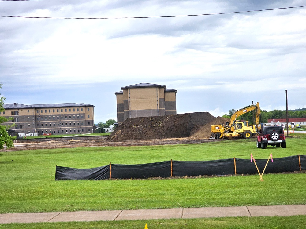 Groundwork for construction of a fourth, $27.3 million barracks project underway at Fort McCoy