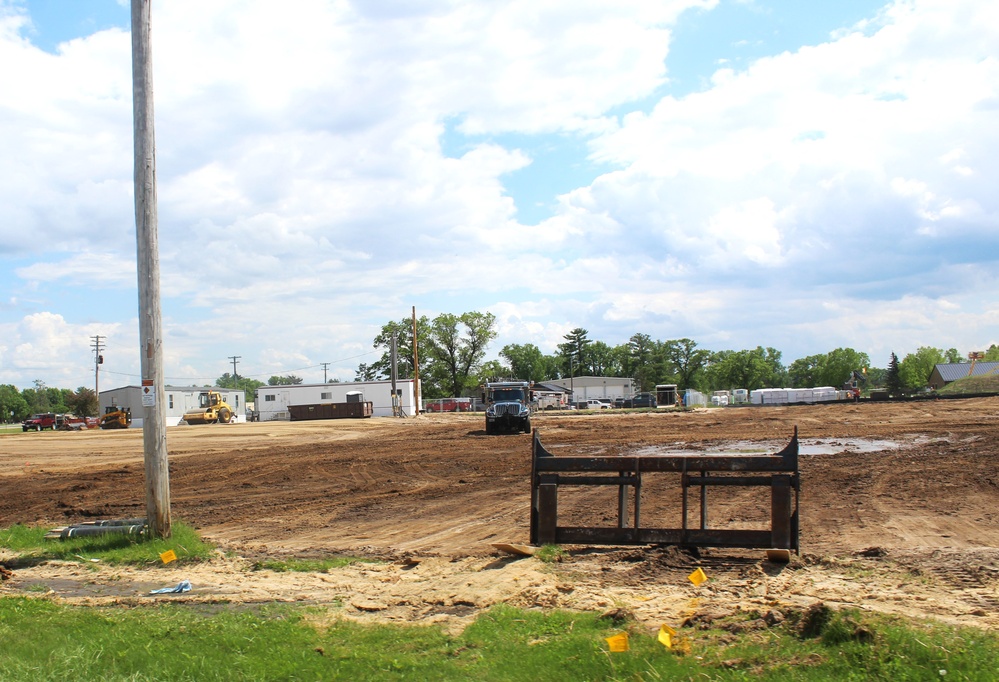 Groundwork for construction of a fourth, $27.3 million barracks project underway at Fort McCoy