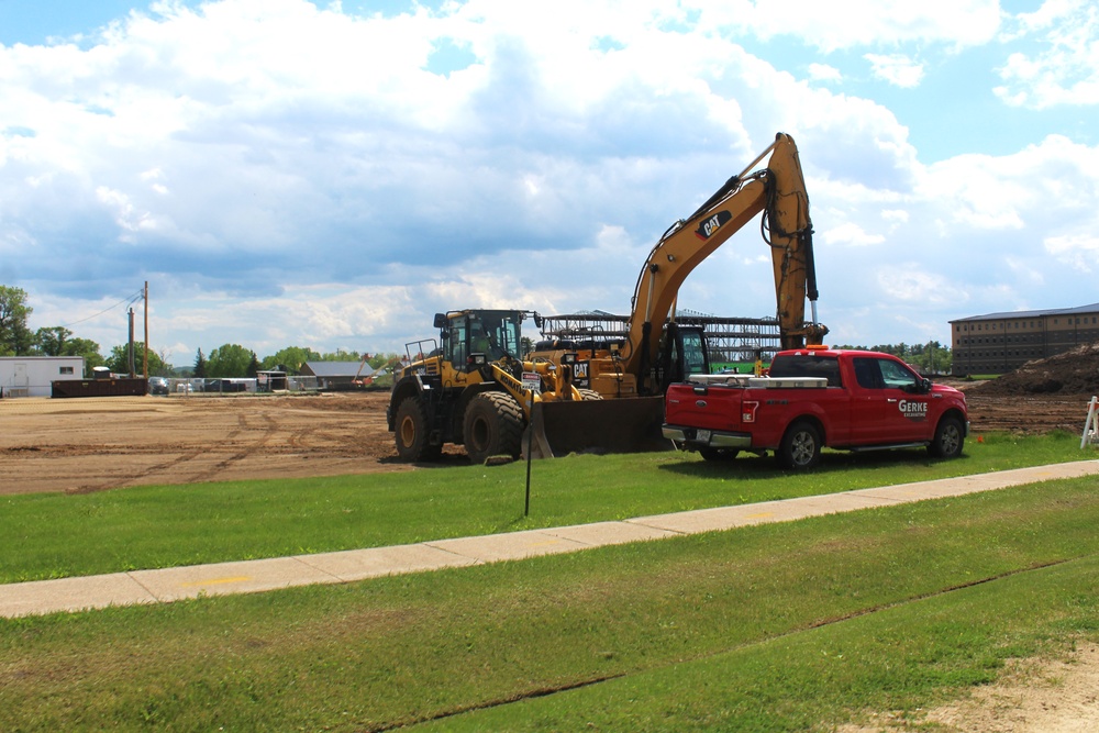 Groundwork for construction of a fourth, $27.3 million barracks project underway at Fort McCoy