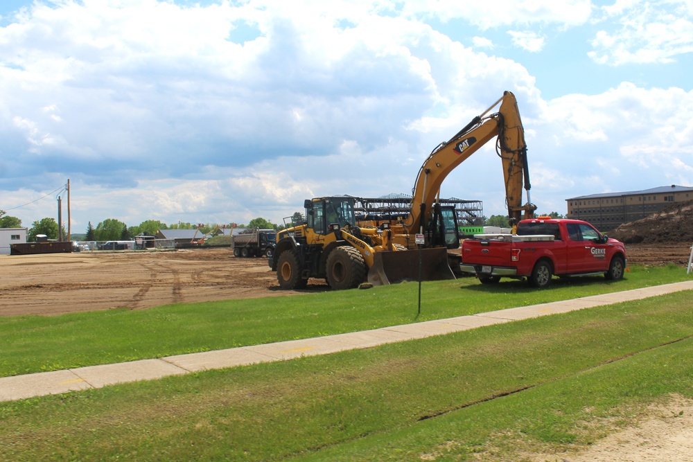 Groundwork for construction of a fourth, $27.3 million barracks project underway at Fort McCoy