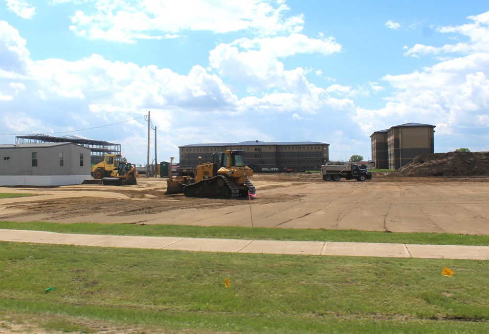 Groundwork for construction of a fourth, $27.3 million barracks project underway at Fort McCoy