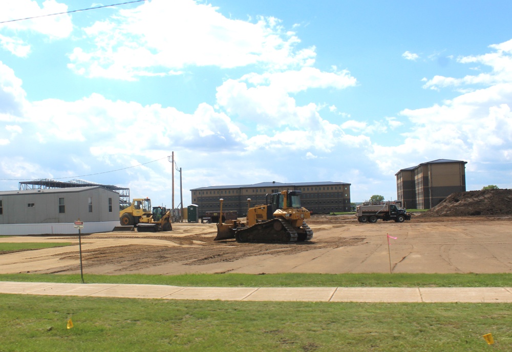Groundwork for construction of a fourth, $27.3 million barracks project underway at Fort McCoy