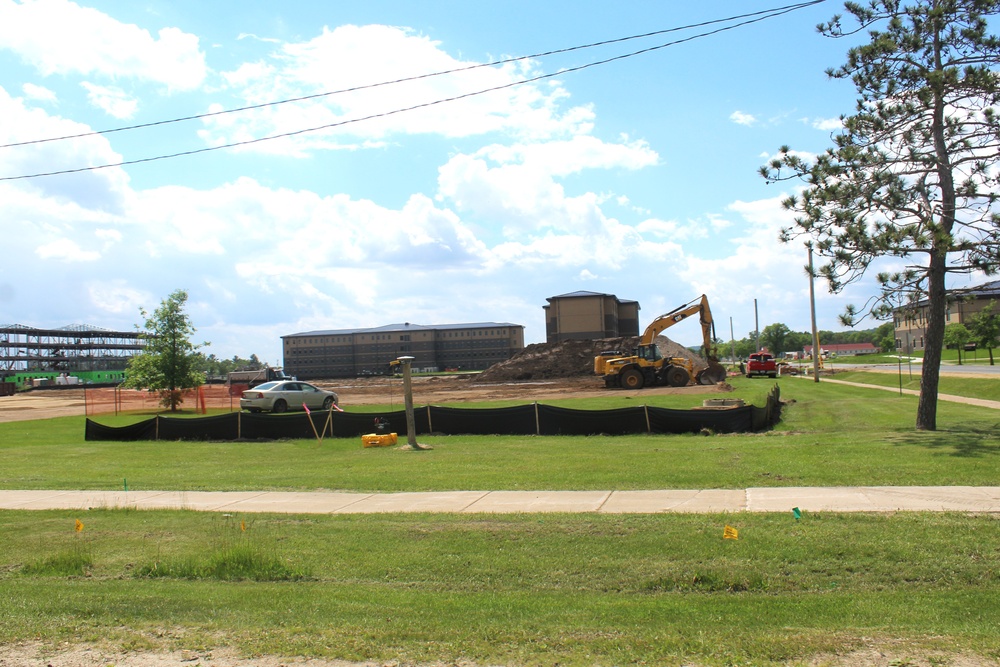 Groundwork for construction of a fourth, $27.3 million barracks project underway at Fort McCoy