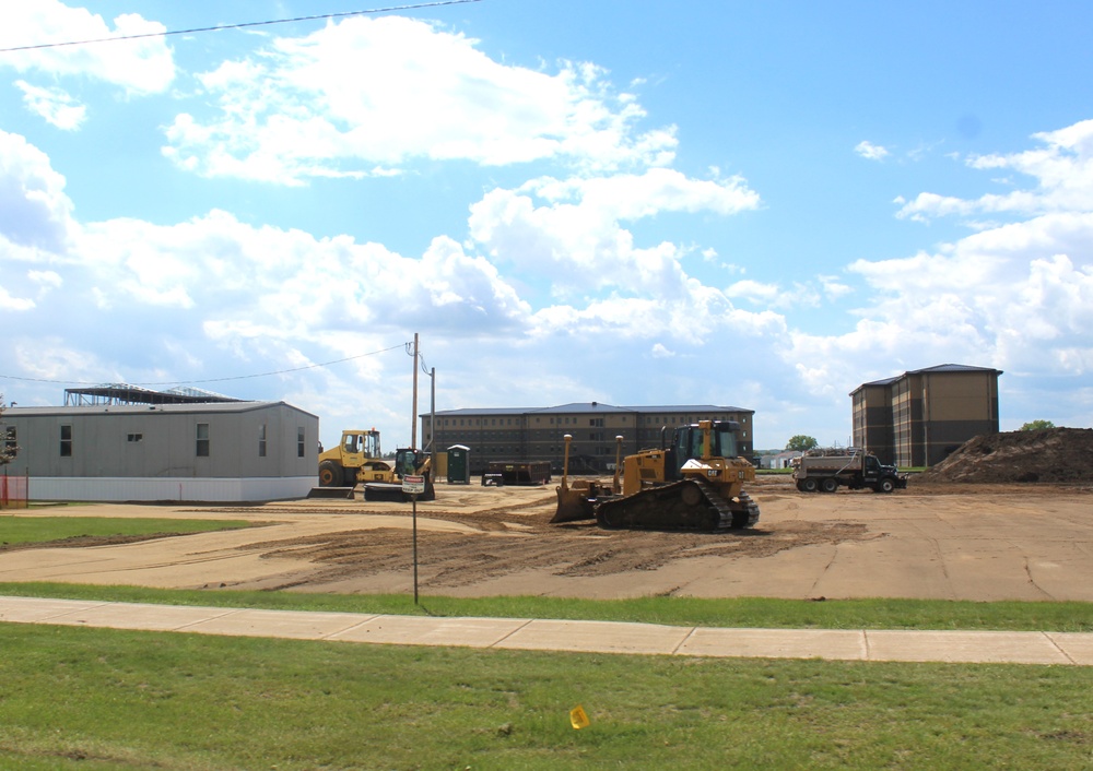 Groundwork for construction of a fourth, $27.3 million barracks project underway at Fort McCoy